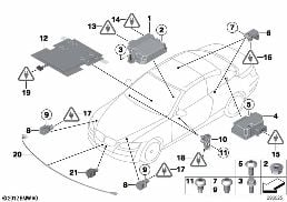 ELECTRIC PARTS, AIRBAG diagram for BMW 3 Series E93 LCI 320d