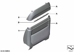 INDIVID. REAR PANEL,LEATHER COMFORT SEAT diagram for BMW 7 Series F02 LCI 730Ld