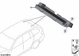 LOUDSPEAKER COMPONENTS FOR HEADLINING diagram for BMW 3 Series F31 320iX