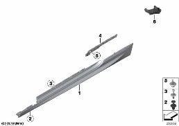 M COVER FOR ROCKER PANEL / WHEEL ARCH diagram for BMW 6 Series F12 650iX