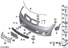 TRIM COVER, FRONT diagram for BMW 1 Series E82 118d