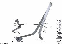SAFETY BELT FRONT diagram for BMW 6 Series F13 640i