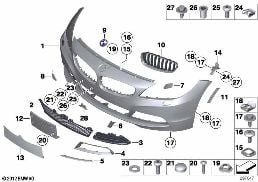 TRIM COVER, FRONT diagram for BMW Z4 E89 30i