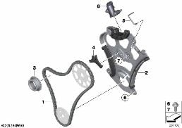 LUBRICATION SYSTEM/OIL PUMP DRIVE diagram for BMW 1 Series F21 M135i