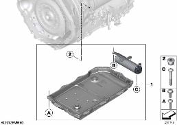 GA8HP50Z HYDRAULIC IMPULSE RESERVOIR diagram for BMW 1 Series F20 LCI 118d