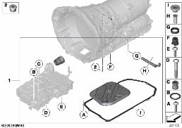 GA8HP90Z 选档轴 diagram for BMW 7 Series F02 760Li