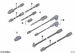 HSD - Leitung diagram for BMW X6 E71 30dX