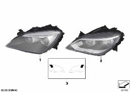 HEADLIGHT diagram for BMW 6 Series F06 Gran Coupé 650i