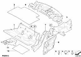 SOUND INSULATING REAR diagram for BMW 3 Series E90 320d