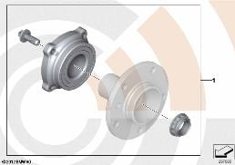 Kit roulement de roue arr. / Value Line diagram for BMW 5 Series E39 525td