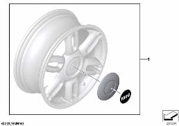 Naafdop diagram for BMW MINI R56 One