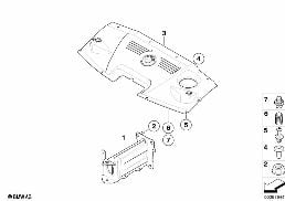 Pièces de montage compartiment-moteur diagram for BMW Z4 E85 2.5i