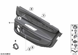 Kapı döş./kapl., Arka diagram for BMW 7 Series F03 750LiS