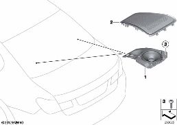 単体部品 リアシェルフハイエンドシステム diagram for BMW 7 Series F02 LCI 750LiX 4.4