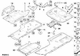 UNDERFLOOR COATING diagram for BMW 3 Series E90 320d