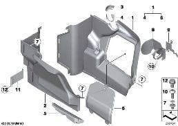 Döş./Kapl., Bagaj-Yan diagram for BMW 7 Series F03 750LiS