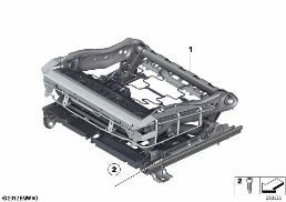 Sedadlo přední rám sedadla diagram for BMW Rolls-Royce Phantom RR1 Phantom