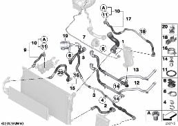 Flessibili refrigerante sist. raffr. diagram for BMW 3 Series F30 335i