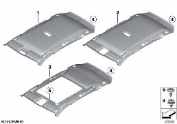 HEADLINING diagram for BMW 3 Series F31 328i