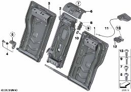 SEAT, REAR, SEAT FRAME, LOAD-THROUGH diagram for BMW 3 Series F30 LCI 320dX