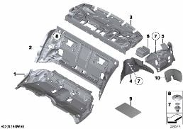 Ses izolasyonu, Arka diagram for BMW 7 Series F03 750LiS