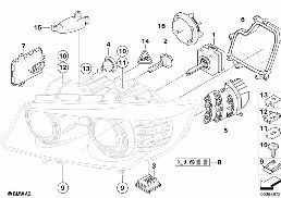 SINGLE COMPONENTS F HEADLIGHT XENON/ALC