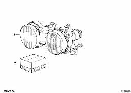 Scheinwerfer diagram for BMW 7 Series E32 750iL