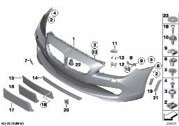 TRIM COVER, FRONT diagram for BMW 6 Series F12 650iX