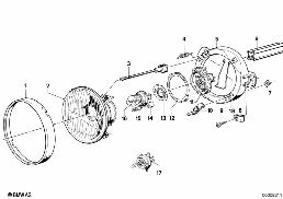 SINGLE COMPONENTS FOR HEADLIGHT