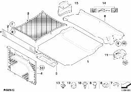 TRIM PANEL, TRUNK FLOOR diagram for BMW 3 Series E93 335i