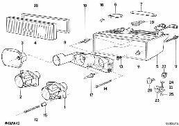 SINGLE COMPONENTS FOR HEADLIGHT diagram for BMW 8 Series E31 850Ci