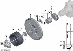 BELT DRIVE-VIBRATION DAMPER diagram for BMW 3 Series E92 M3