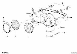 SINGLE COMPONENTS FOR HEADLIGHT diagram for BMW 7 Series E23 733i