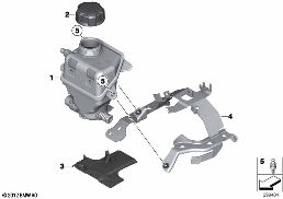 EXPANSION TANK, INTERCOOLER diagram for BMW 7 Series F01 LCI 750i