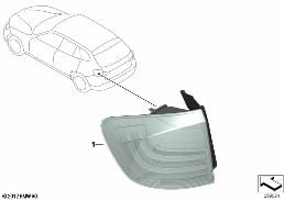 CONVERSION, TAILLIGHT, HIGH diagram for BMW X1 E84 23dX