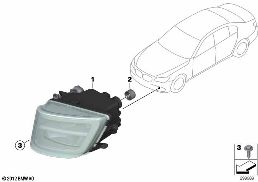 FOG LIGHTS LED diagram for BMW 7 Series F01 LCI 750iX