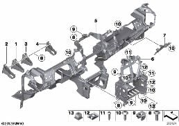 Verkleidung Instrumententafel diagram for BMW MINI R56 Cooper