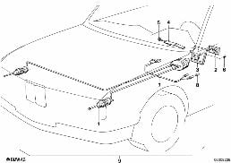HEADLIGHT AIM CONTROL diagram for BMW 3 Series E30 318i