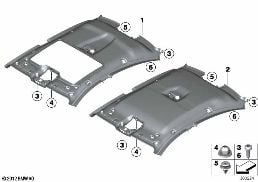 HEADLINING diagram for BMW 6 Series F06 Gran Coupé 650i