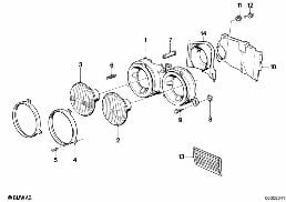 HEADLIGHT diagram for BMW 3 Series E30 325e