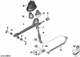 シフト メカニズム(マニュアル) diagram for BMW X3 F25 20dX