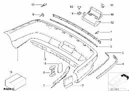 Garniture arrière diagram for BMW 5 Series E39 525td