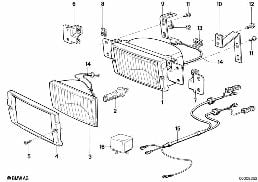 FOG LIGHTS diagram for BMW 7 Series E23 735i
