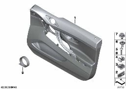 DOOR TRIM PANEL, FRONT diagram for BMW 6 Series F06 Gran Coupé 650i