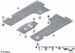 UNDERBODY COVER, FRONT diagram for BMW 6 Series F06 Gran Coupé LCI M6