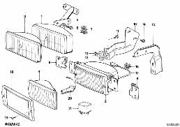 SINGLE PARTS, FOG LIGHTS diagram for BMW 6 Series E24 635CSi
