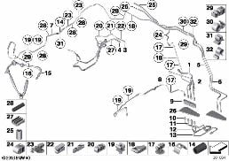 BRAKE PIPE, FRONT diagram for BMW 5 Series F07 GT 530d 155kW