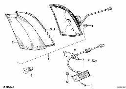 TURN INDICATOR diagram for BMW 6 Series E24 635CSi