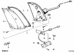 TURN INDICATOR diagram for BMW 7 Series E23 733i