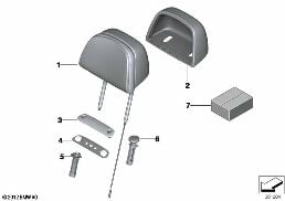 SEAT, FRONT, HEAD RESTRAINT diagram for BMW 7 Series F02 LCI 740LdX